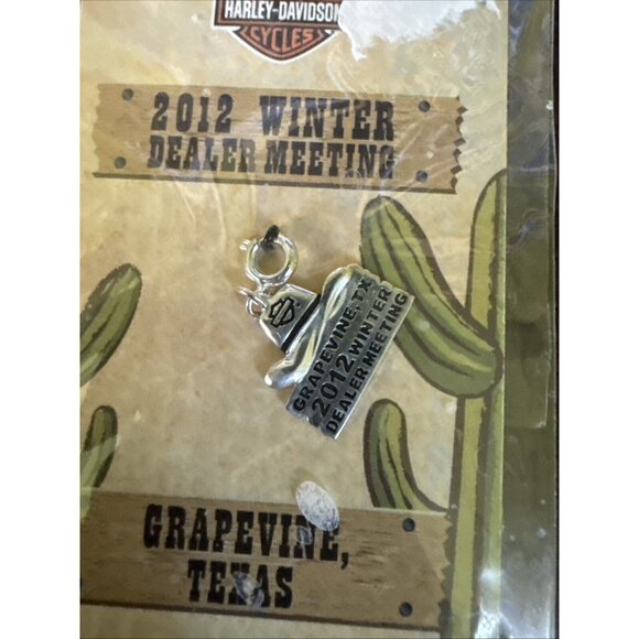 Official Harley-Davidson Sterling Silver Dealer Meeting Charm - Grapevine 2012 - Picture 3 of 4